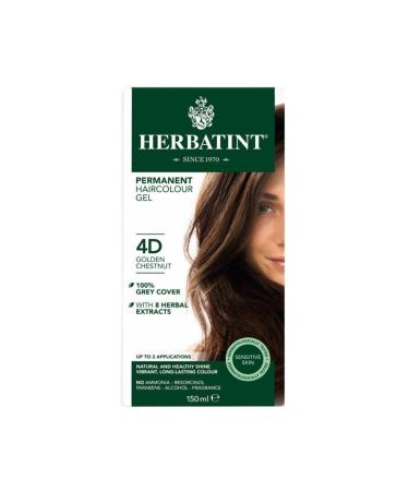 Herbatint Permanent Herbal Hair Care Dye - Golden Chestnut 4d Golden Brown 150 ml 8016744500111