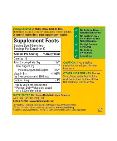 Nature Made Energy B12 1000 mcg 80 Gummies - Buy Online on GoSupps.com