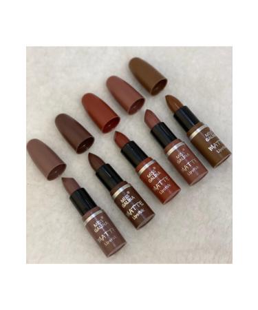 MissGalina Women's Claret Matte 6-Piece Lipstick Set