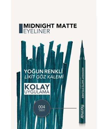 Flormar Matte Liquid Pencil Eyeliner (GREEN) - Midnight Matte Eyeliner - 004 Green - 8690604641673 - Buy Online on GoSupps.com