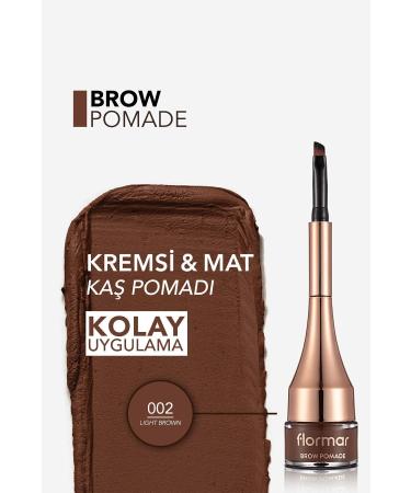 Flormar Intense Pigmented Permanent Eyebrow Pomade - Brow Pomade - 002 Light Brown - 8690604572199 - Buy Online on GoSupps.com