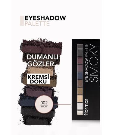 Flormar 10-Piece Eyeshadow Palette (SMOKY COLOR TONES) - Eyeshadow Palette - 002 Smoky - 8690604479535 - Buy Online on GoSupps.com