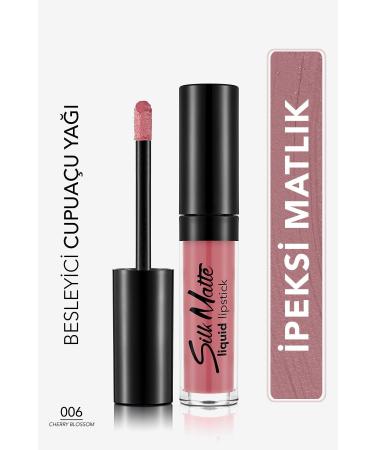 Flormar Velvet Texture Liquid Matte Lipstick - Silk Matte Liquid Lipstick - 006 CHERRY BLOSSOM - 8690604397358