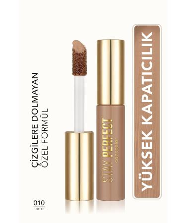 Flormar Natural Finish Concealer (YELLOW UNDERTONE) - Stay Perfect Concealer - 010 Toffee - 8682536085625