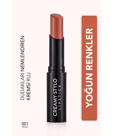 Flormar Yar Parlak Stick Ruj- Creamy Stylo Lipstick -001 Peachy-8682536013611