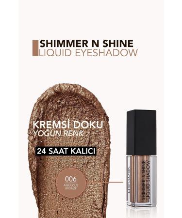 Flormar Eyeshadow Shimmer & Shine Liquid Shadow 006 Fabulous Bronze - Buy Online on GoSupps.com