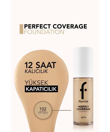 Flormar Perfect Coverage Intensive Concealer Water Based Foundation (YELLOW UNDERTONE) -102 Soft Beige -8682536058162 - Buy Online on GoSupps.com