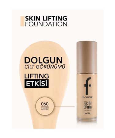 Flormar Spf30 Firming Foundation (WARM UNDERTONE) - Skin Lifting Foundation - 060 Golden Neutral-8682536059633 - Buy Online on GoSupps.com