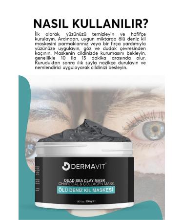 Dermavit Dead Sea Clay Mask Collagen Acne and Blackhead Remover 150 gr - Buy Online on GoSupps.com
