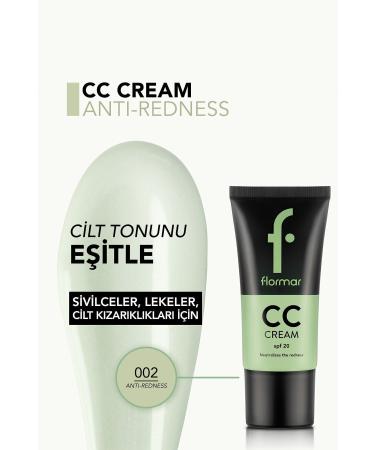 Flormar CC Cream Helps Prevent Redness - CC Cream - CC02 Antiredness - 8690604534715 - Buy Online on GoSupps.com