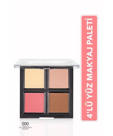 Flormar 4 in 1 Face Makeup Palette - All I Need Face Palette - 000 - 8682536034371