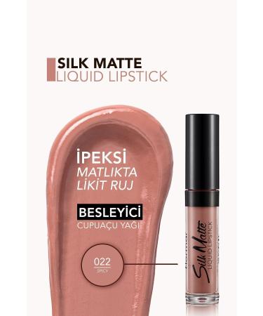 Flormar Velvet Texture Liquid Matte Lipstick (PURPLE LIGHT NUDE)-silk Matte Liquid Lipstick-022 Spicy-8690604627653 - Buy Online on GoSupps.com