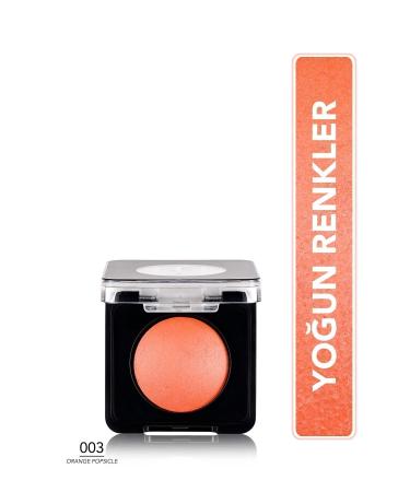 Flormar Intense Shiny Eyeshadow - Baked Eyeshadow -003 Orange Popsicle- 8682536052382