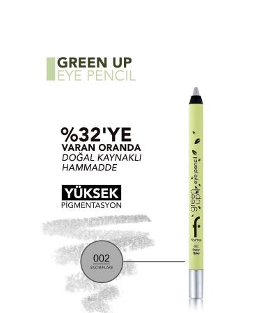 Flormar Long-Lasting Intense Pigment Green Up Shiny Vegan Eye Pencil-002 Snowflake-8682536079679 - Buy Online on GoSupps.com