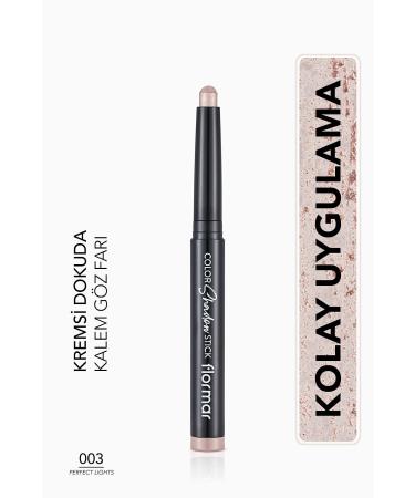 Flormar Waterproof Luminous Pencil Eyeshadow -color Shadow Stick - 003 Perfect Lights - 8682536039437