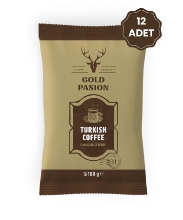 Gold Passion Turkish Coffee 100gr x 12 pieces