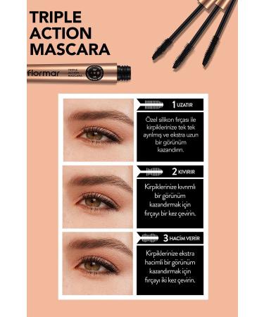 Flormar 3 Stage Adjustable Mascara (BLACK) - Triple Action Mascara - 001 - 8690604275588 - Buy Online on GoSupps.com