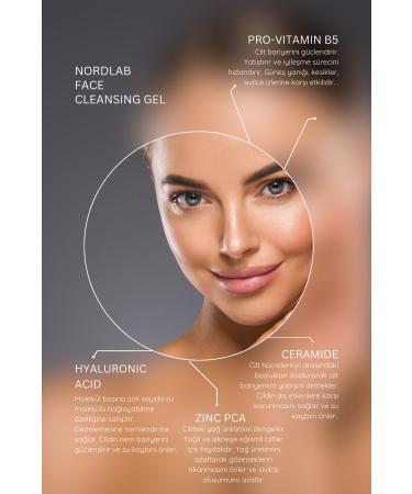 NORDLAB Facial Cleansing Gel Revitalizing 400 ml Hyaluronic Acid Ceramide Zinc PCA - Buy Online on GoSupps.com