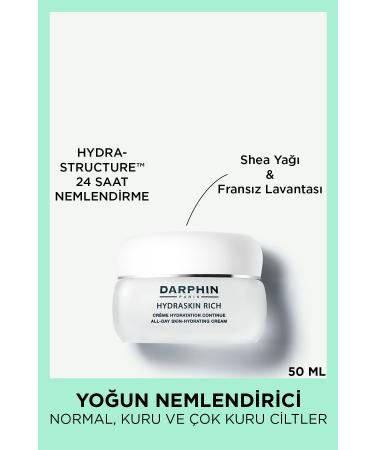 Darphin Moisturizer- Hydraskin Rich All Day Skin Hydrating Cream- Dry Skin 50 ml 882381004651