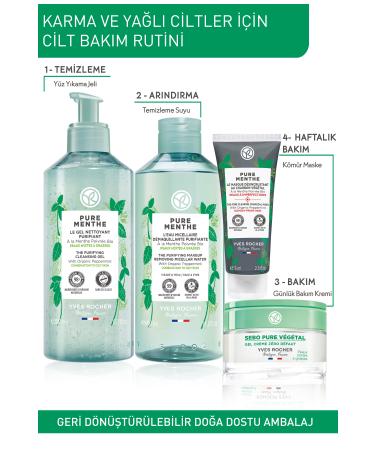 Yves Rocher Sebo Pure Vegetal Gel Cream for Combination and Oily Skin - Zinc & Salicylic Acid-50 Ml-39979 - Buy Online on GoSupps.com