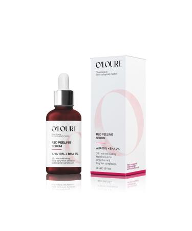 o'loure beauty Red Peeling Serum Aha 10% + Bha 2% Red Peeling Serum Skin Tone Equalizer Smoothing - Buy Online on GoSupps.com