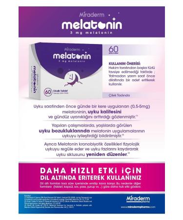 Miraderm Melatonin Sublingual 60 Tb - Buy Online on GoSupps.com