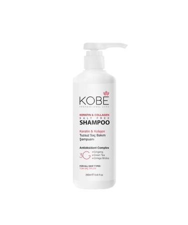 KOBE Salt-Free Keratin Collagen Hair Care Shampoo 250 ML - Buy Online on GoSupps.com