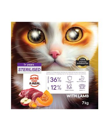 Petiva Lamb Meat Dry Cat Food for Sterilized Adult Cats (7 KG LAMB) - Buy Online on GoSupps.com