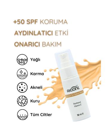 axodine BB Cream - 24 Hour Moisturizing - Luminous Light Tone Sunscreen 50 Spf -