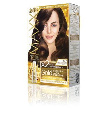 MAXX DELUXE Golden Series 24k Gold Content Tube Dye and Hair Care Serum