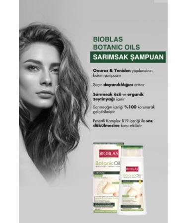 Bioblas Botanic Oils Garlic Shampoo 360 ml - Unscented - Buy Online on GoSupps.com