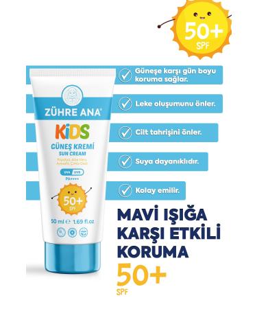 Z hre Ana Kids Children's Sun Cream Spf 50+ UVA UVB Anti-Stain High Protection + Vitamin E 50 Ml - Buy Online on GoSupps.com