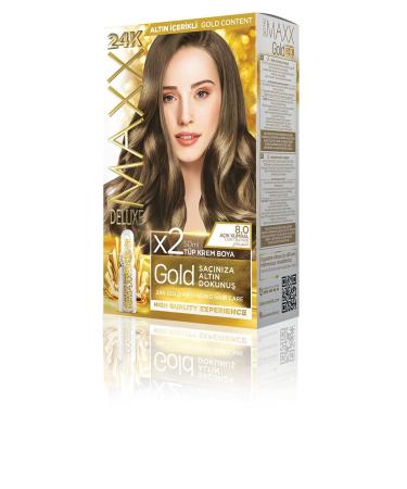 MAXX DELUXE Golden Series 24k Gold Content Tube Dye and Hair Care Serum