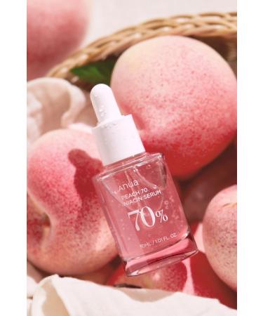 ANUA Peach 70% Niacinamide Serum Anti-Blemish Anti-Large Pores Brightening Peach Essence Serum 30ml - Buy Online on GoSupps.com