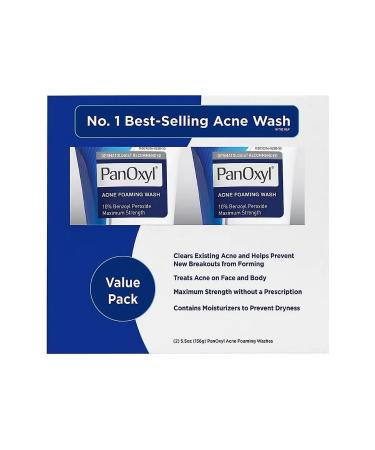 Panoxyl Anti-Acne Foaming Face Wash Duo Pack 2x156GR