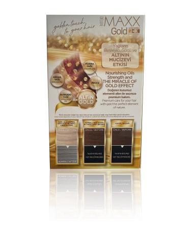MAXX DELUXE Golden Series 24k Gold Content Tube Dye and Hair Care Serum (2X50 ML) - Buy Online on GoSupps.com