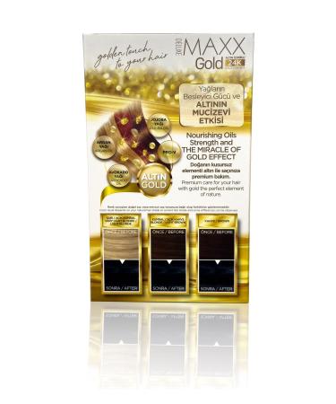 MAXX DELUXE Golden Series 24k Gold Content Tube Dye and Hair Care Serum (2X50 ML) - Buy Online on GoSupps.com