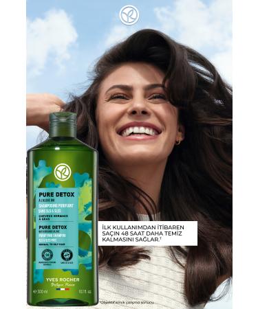 Yves Rocher Purifying Shampoo for Oily Hair (Pure Detox) - Vegan-300 ml - Buy Online on GoSupps.com
