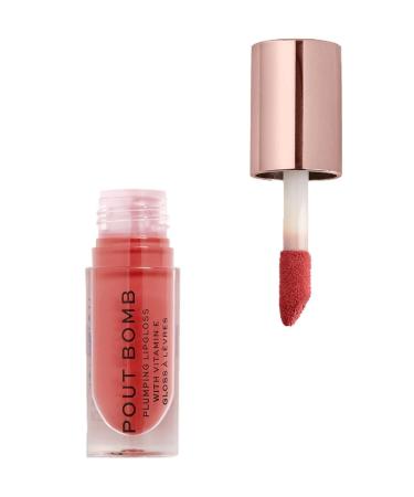 MAKEUP REVOLUTION Revolution Lip Plumper and Gloss - Pout Bomb Plumping Gloss - Peachy - Buy Online on GoSupps.com