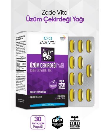 Zade Vital Grape Seed Oil Blister 30 Capsules - Buy Online on GoSupps.com