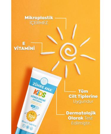 Z hre Ana Kids Children's Sun Cream Spf 50+ UVA UVB Anti-Stain High Protection + Vitamin E 50 Ml - Buy Online on GoSupps.com