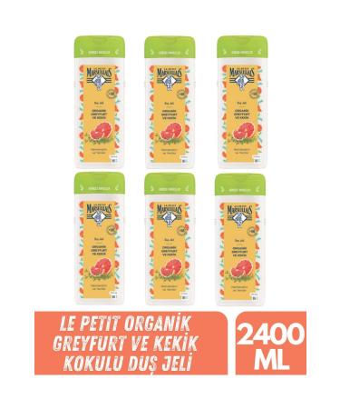 Le Petit Marseillais Organic Grapefruit and Thyme Shower Gel 400ml X 6 Pcs