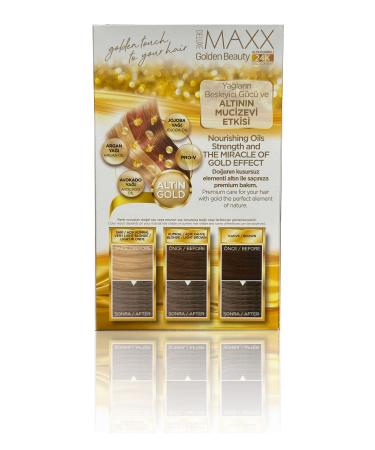MAXX DELUXE Golden Series 24k Gold Content Tube Dye and Hair Care Serum (2X50 ML) - Buy Online on GoSupps.com