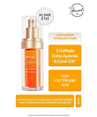 Murad Vita-c Glycolic Serum - Effect on Stains and Discoloration Containing Vitamin C Encapsulated with Gold