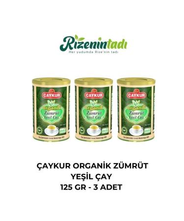 aykur ORGANIC EMERALD GREEN TEA 125 GR - 3 PIECES