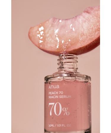 ANUA Peach 70% Niacinamide Serum Anti-Blemish Anti-Large Pores Brightening Peach Essence Serum 30ml - Buy Online on GoSupps.com