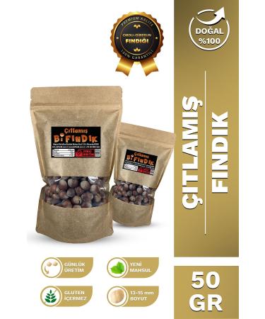 Bi Hazelnut COARSE GRAINED HAZELNUTS ROASTED IN THEIR NATURAL SHELL CRACKED LARGE ROASTED HAZELNUTS 50G
