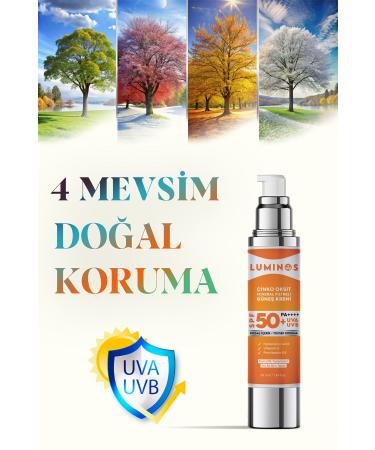 Natural Luminos Zinc Oxide Mineral Filter Spf 50 Natural Sunscreen - 50ml