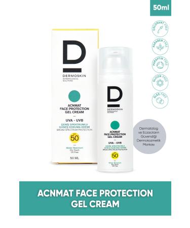 Dermoskin Acn Mat Face Protection Gel Spf 50 50 ml Sun Cream