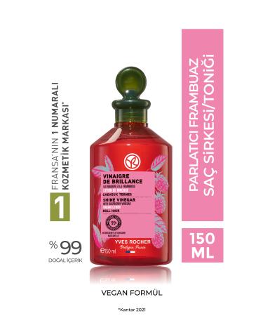 Yves Rocher Raspberry Hair Vinegar / Tonic - Normal Hair / Brillance 150 ml-52166